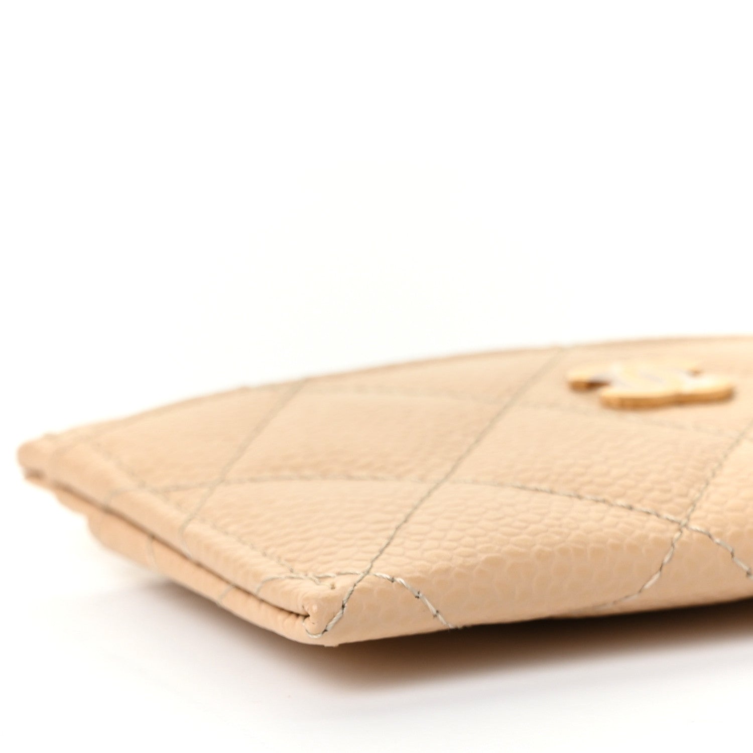 Chanel Caviar Quilted Card Holder Beige 9 of 11