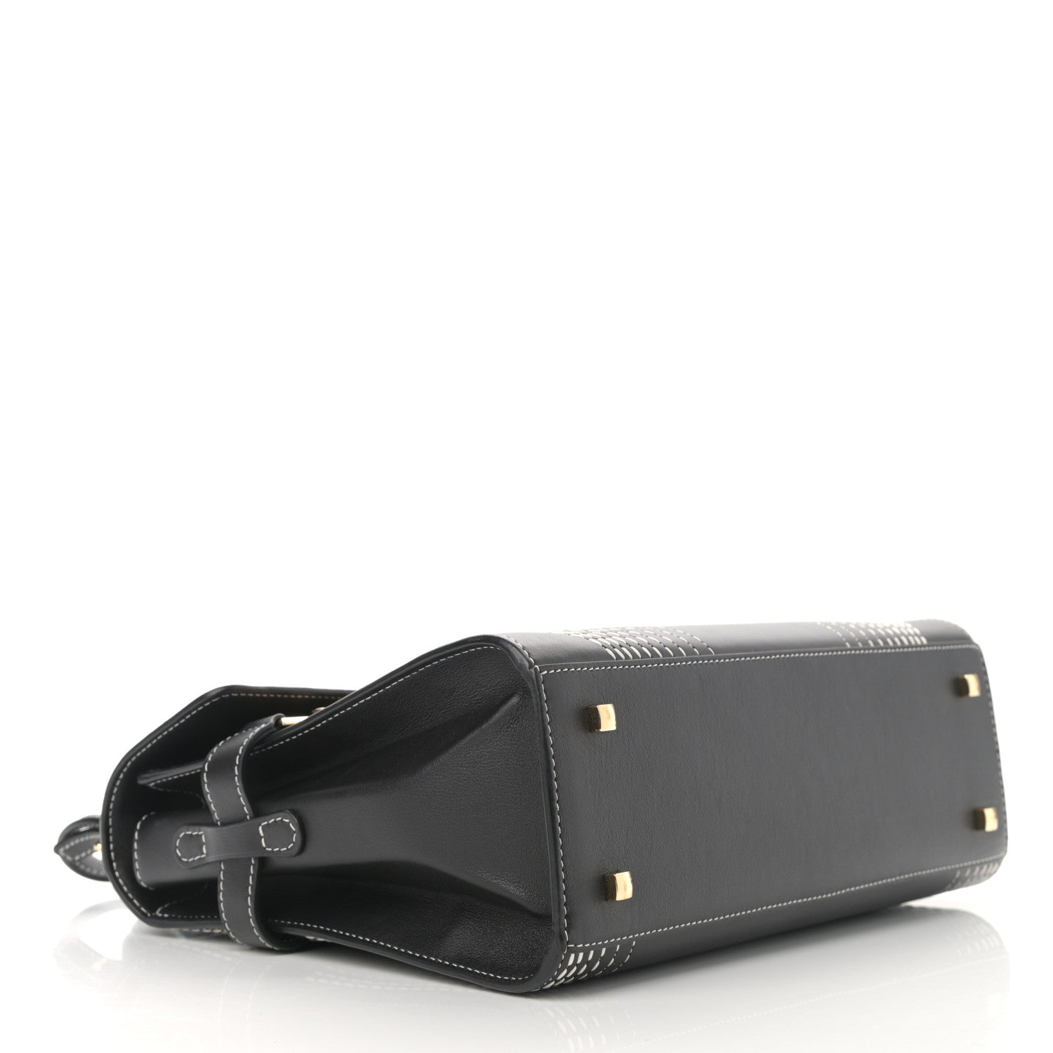 Delvaux Calfskin Stitch MM Tempete Satchel Black 4 of 10