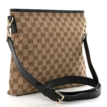 Gucci GG Monogram Web Flat Messenger Bag Black 3 of 10