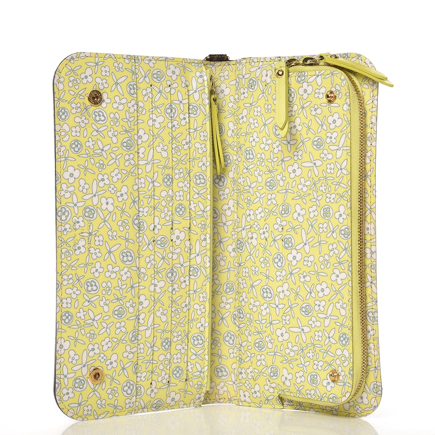 Louis Vuitton Monogram Fleuri Insolite Wallet Yellow 5 of 7