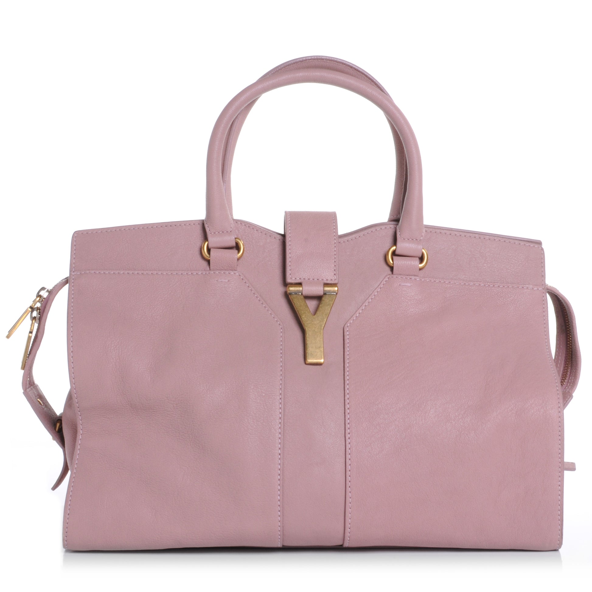 Saint Laurent Leather Medium Cabas Chyc Pink 1 of 8