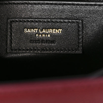 Saint Laurent Grain de Poudre Medium Classic Monogram Cassandra Top Handle Rouge Legion 6 of 8