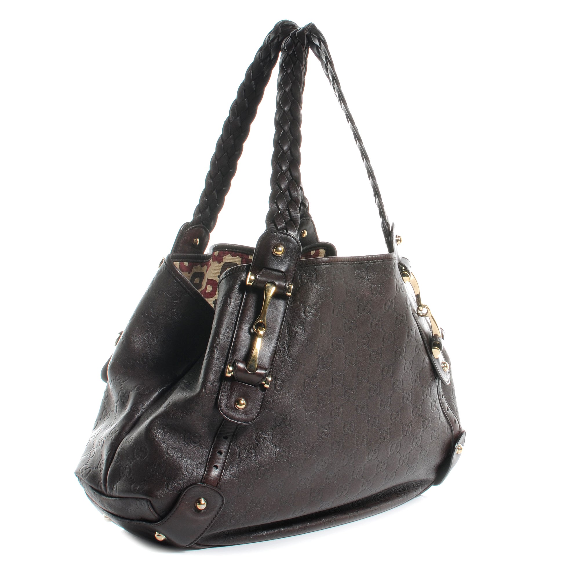 Gucci Guccissima Medium Pelham Tote Chocolate Brown 3 of 7