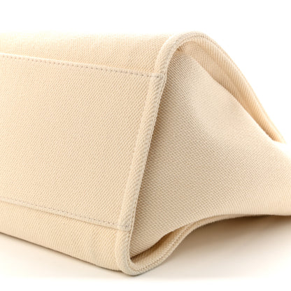 Chanel Canvas Pearl Medium Deauville Tote Ecru Beige 10 of 10