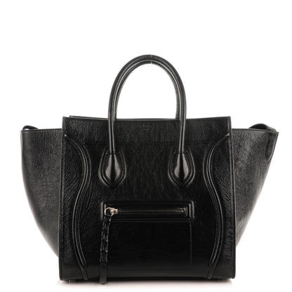 Celine Shiny Goatskin Medium Phantom Luggage Black 1 of 8