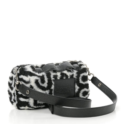 Marc Jacobs Faux Fur The Duffle Top Handle Bag Black White 3 of 10