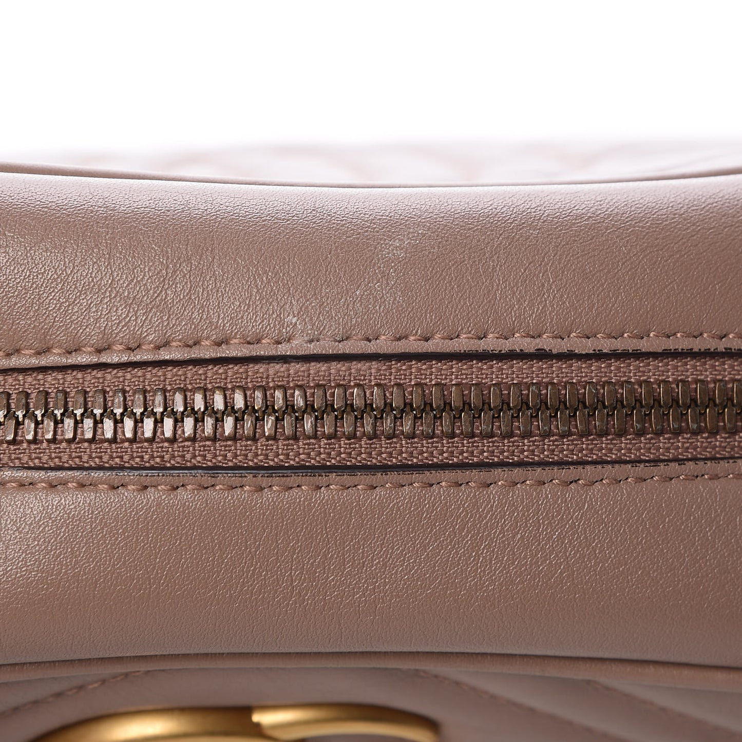 Calfskin Matelasse Small GG Marmont Chain Shoulder Bag Taupe
