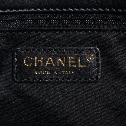 Chanel Calfskin Surpique Chevron Large Flap Black 7 of 9