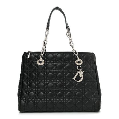 Christian Dior Lambskin Cannage Medium Dior Soft Shopping Tote Black 1 of 11