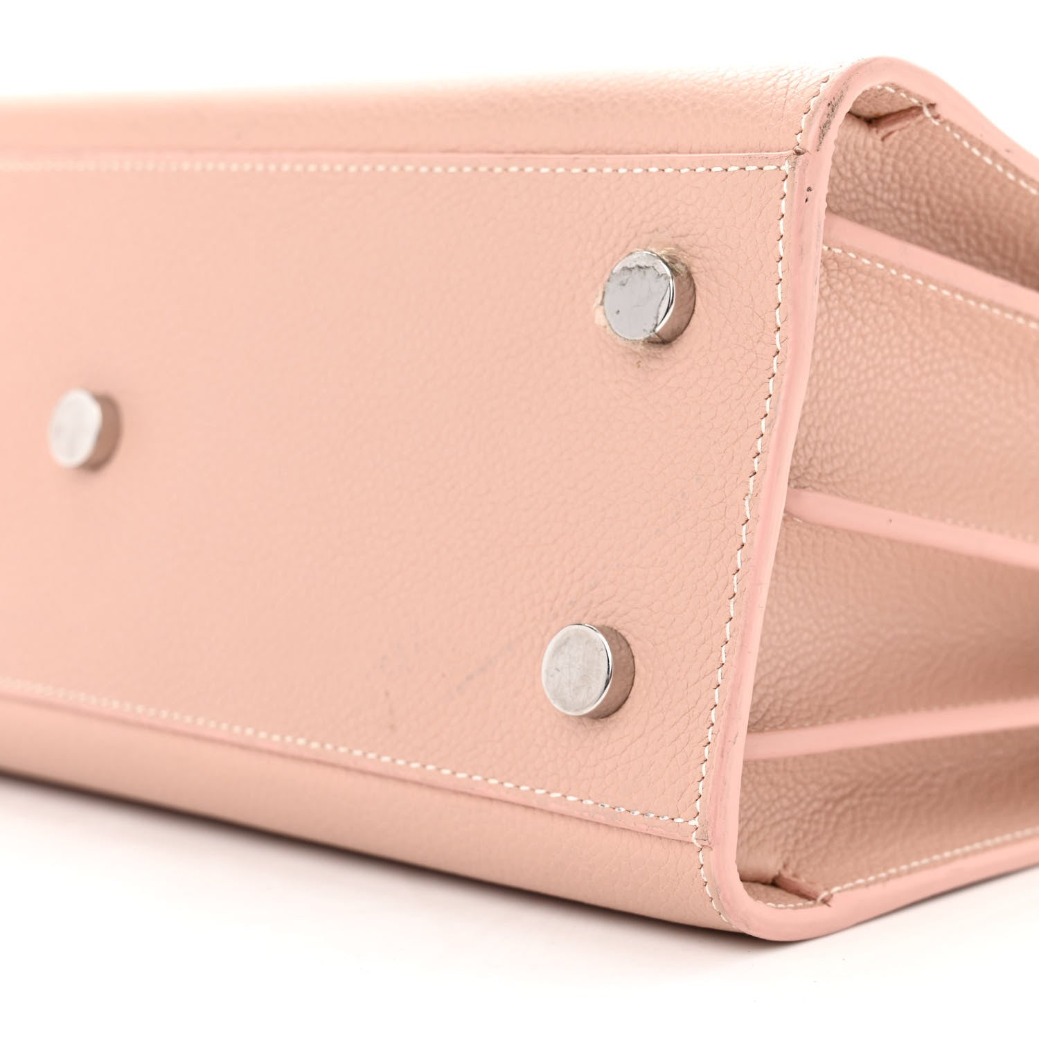 Saint Laurent Grained Calfskin Topstich Baby Sac De Jour Antique Rose 9 of 17