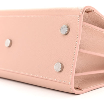Saint Laurent Grained Calfskin Topstich Baby Sac De Jour Antique Rose 9 of 17