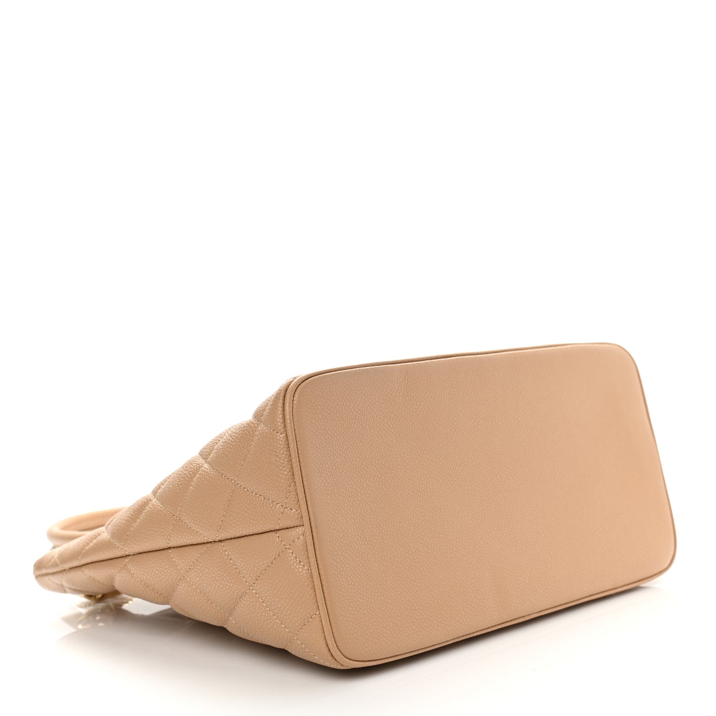 Caviar Quilted Medallion Tote Beige