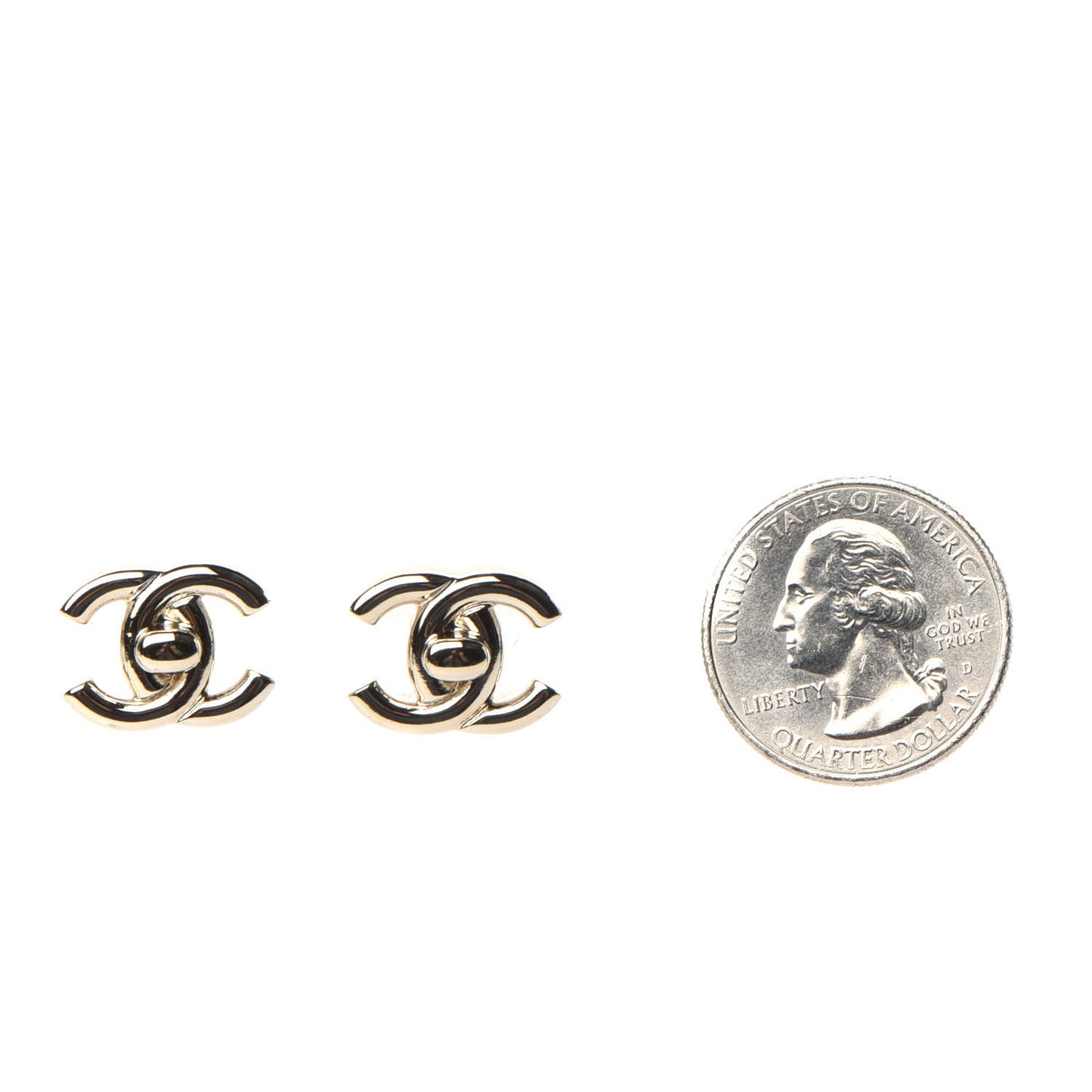 CC Turnlock Earrings Gold