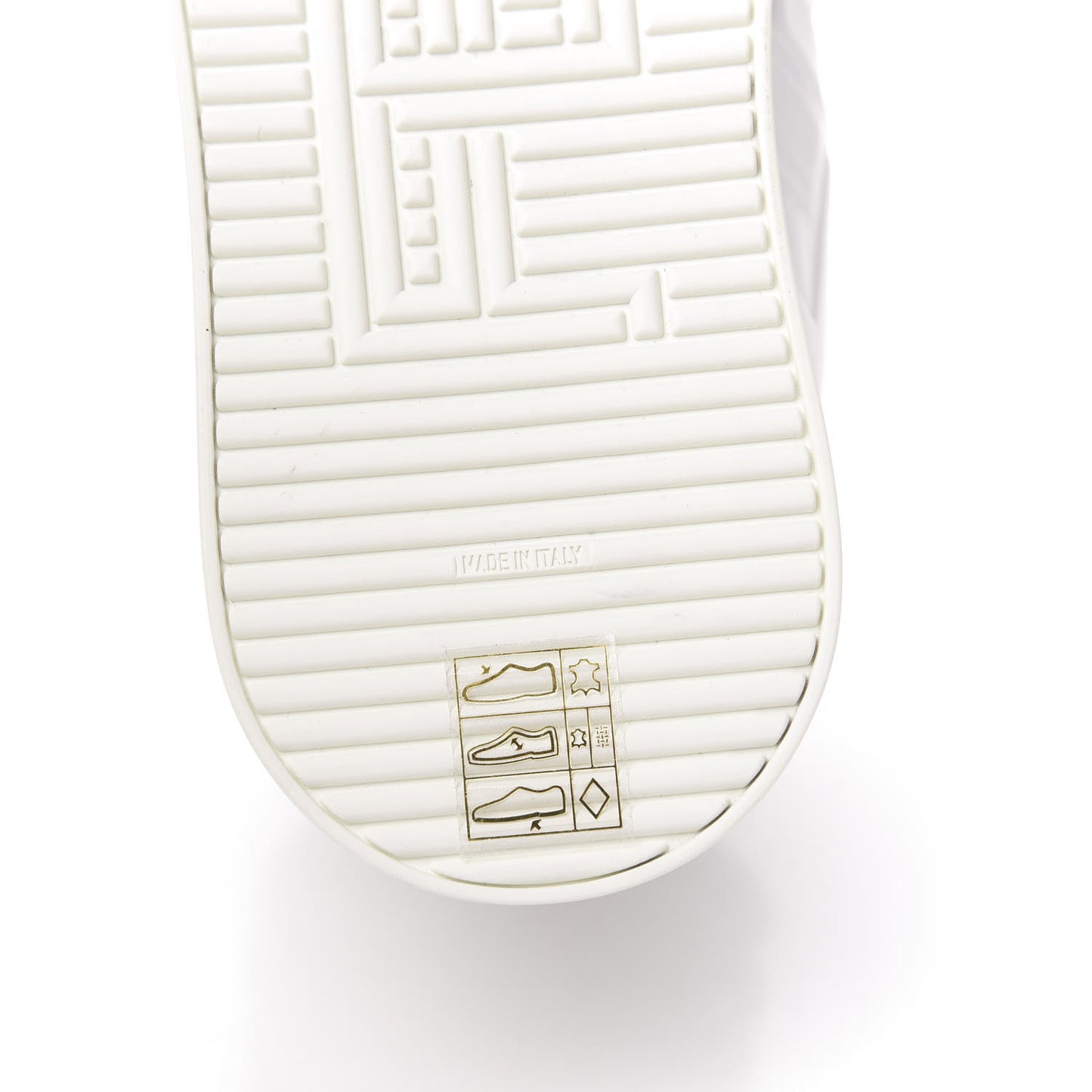 Nappa Macro FF Embossed Womens High Top Sneakers 36.5 White Ice