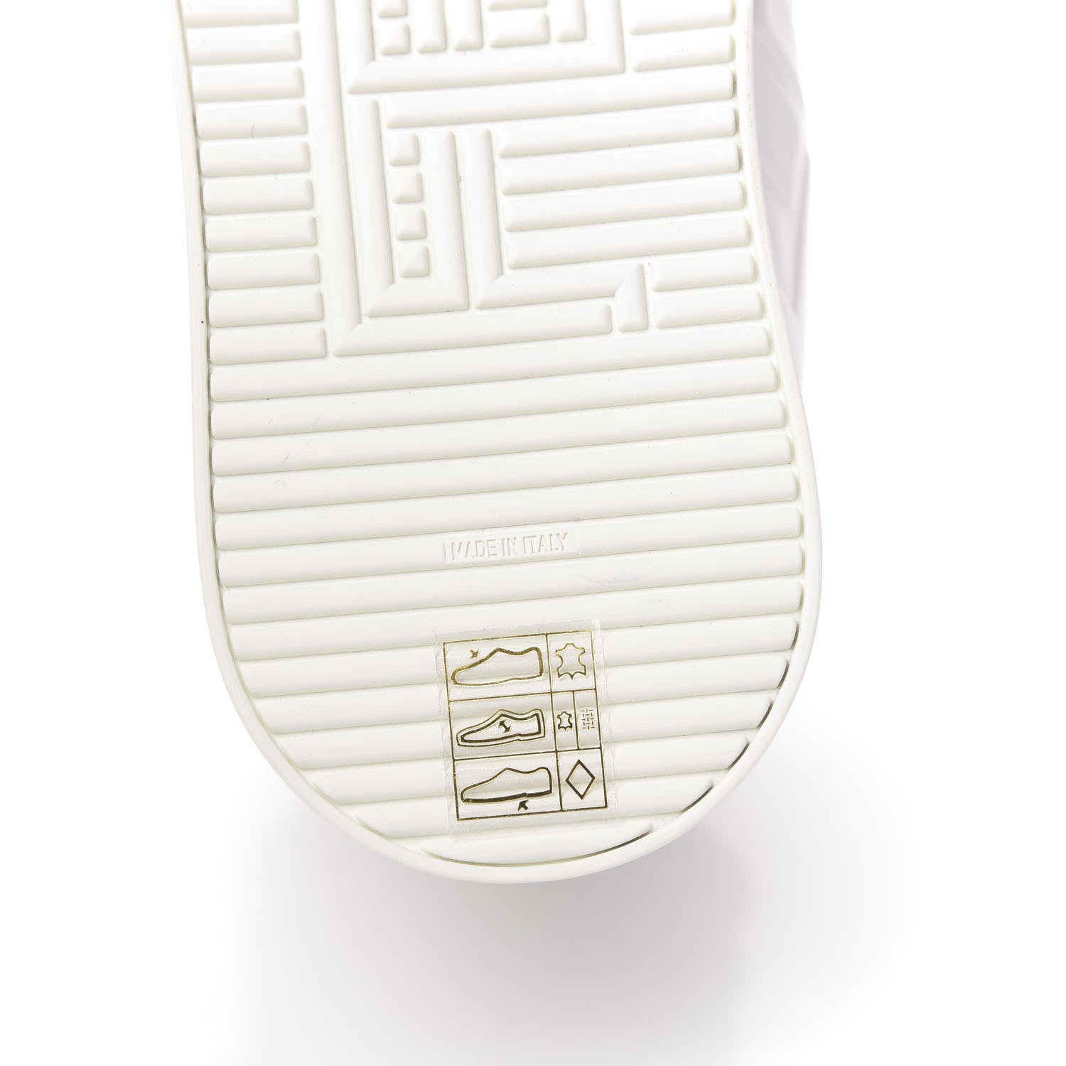 Fendi Nappa Macro FF Embossed Womens High Top Sneakers 36.5 White Ice 8 of 10