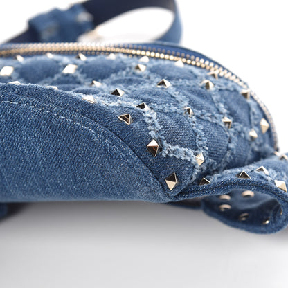 Valentino Garavani Denim Rockstud Spike Belt Bag 95 Denim 6 of 10
