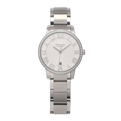 Tiffany Stainless Steel Diamond Bezel 37mm Atlas 3-Hand Automatic Watch 1 of 4