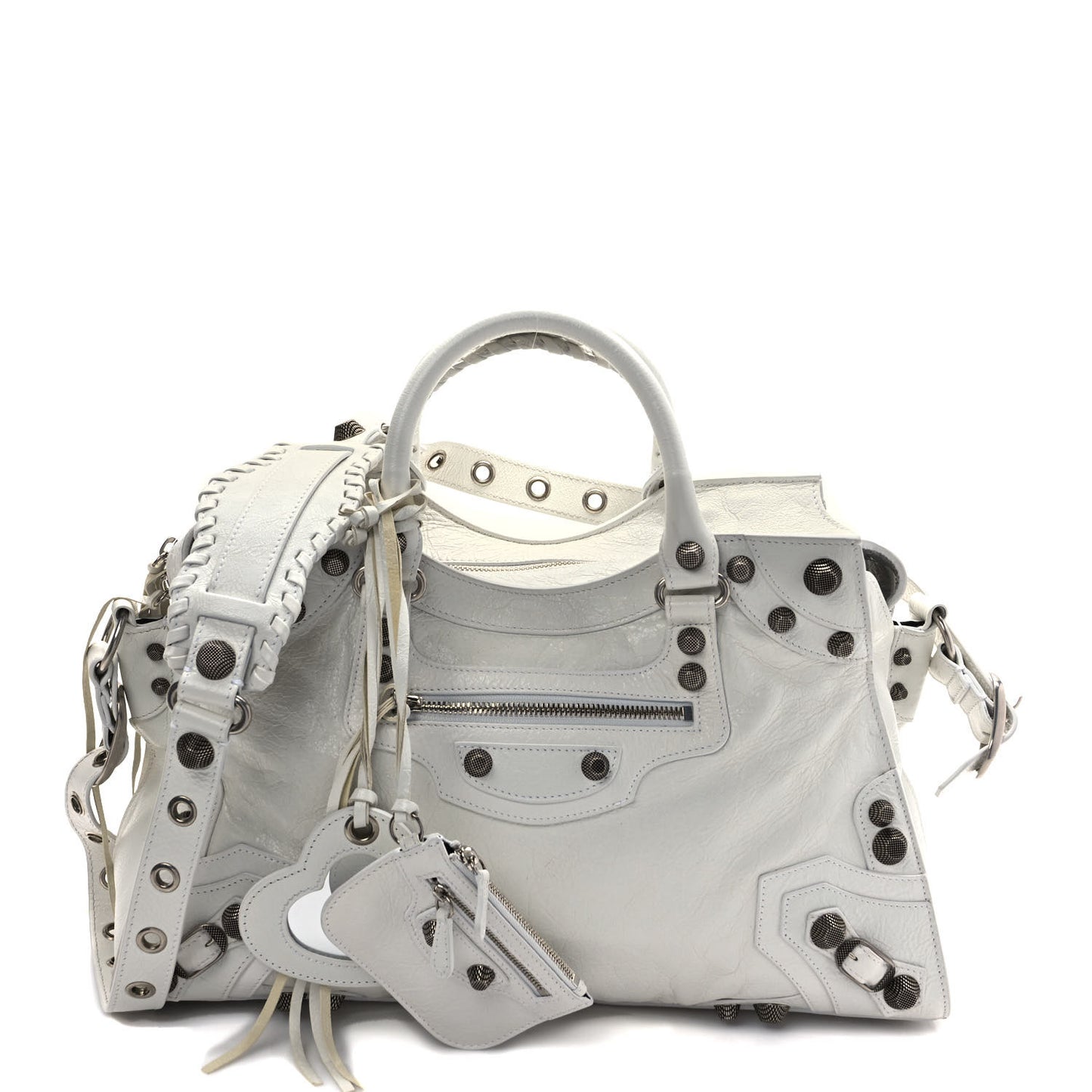 Agneau Arena Neo Cagole City Handbag Optic White