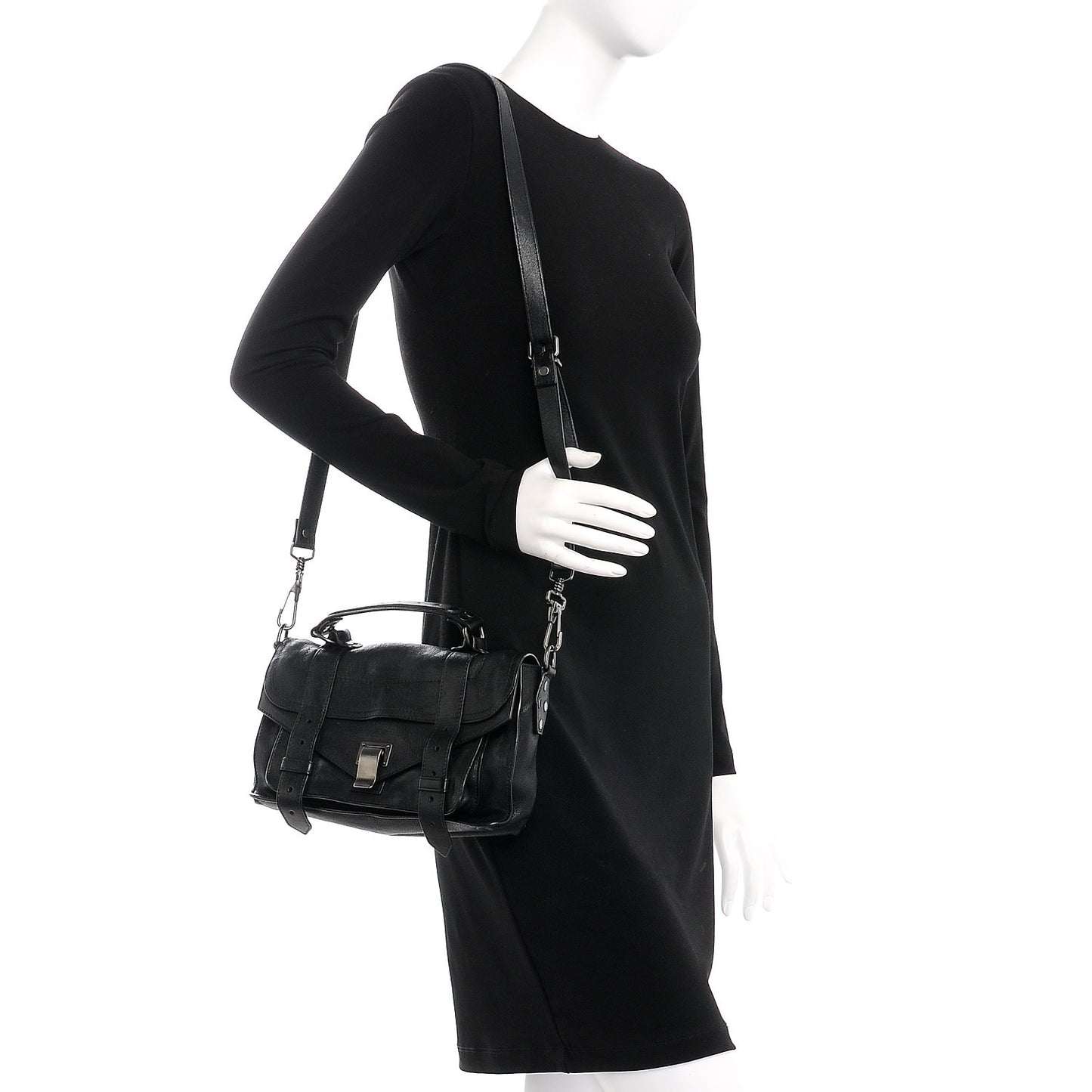 Lambskin Tiny PS1 Satchel Black
