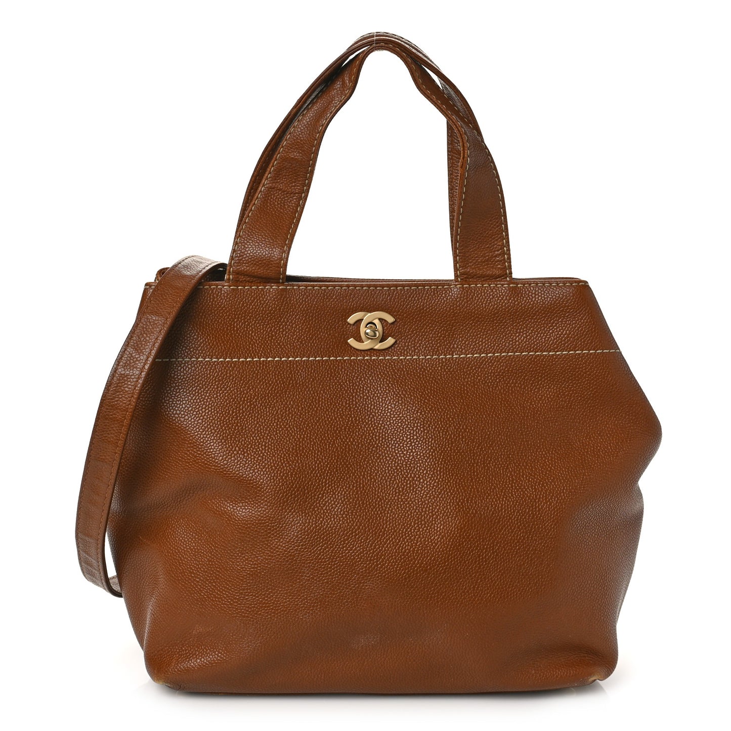 Caviar Shoulder Bag Brown