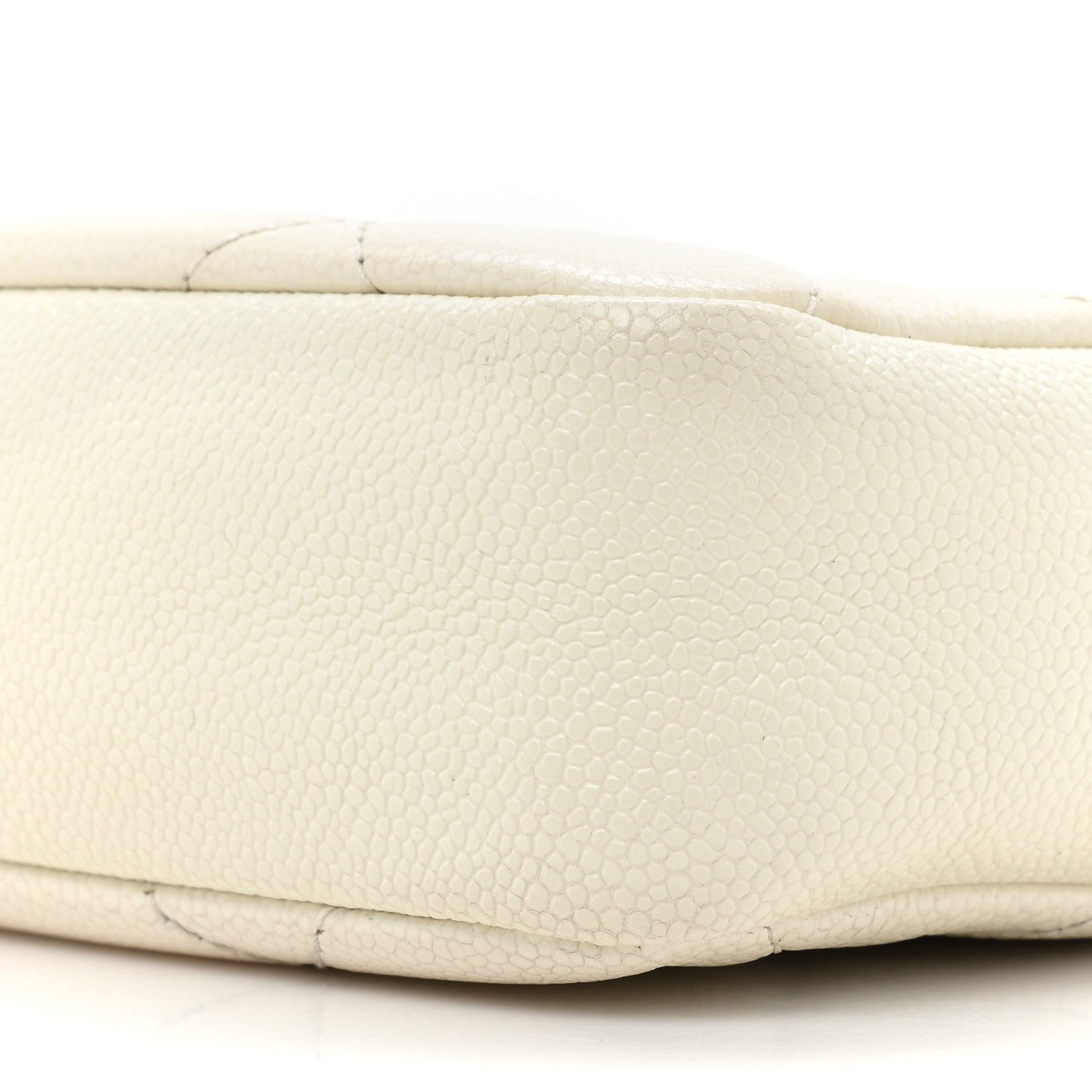 Chanel Shiny Caviar Quilted Chain Melody Camera Bag White 8 of 14