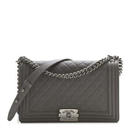 Chanel Caviar Quilted New Medium Boy Flap Grey 1 of 11