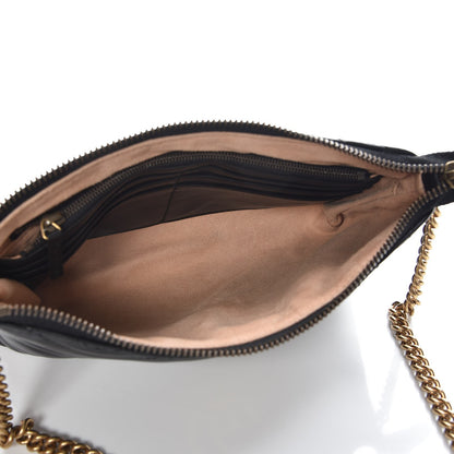 Gucci Calfskin Matelasse Mini GG Marmont Chain Bag Black 5 of 7