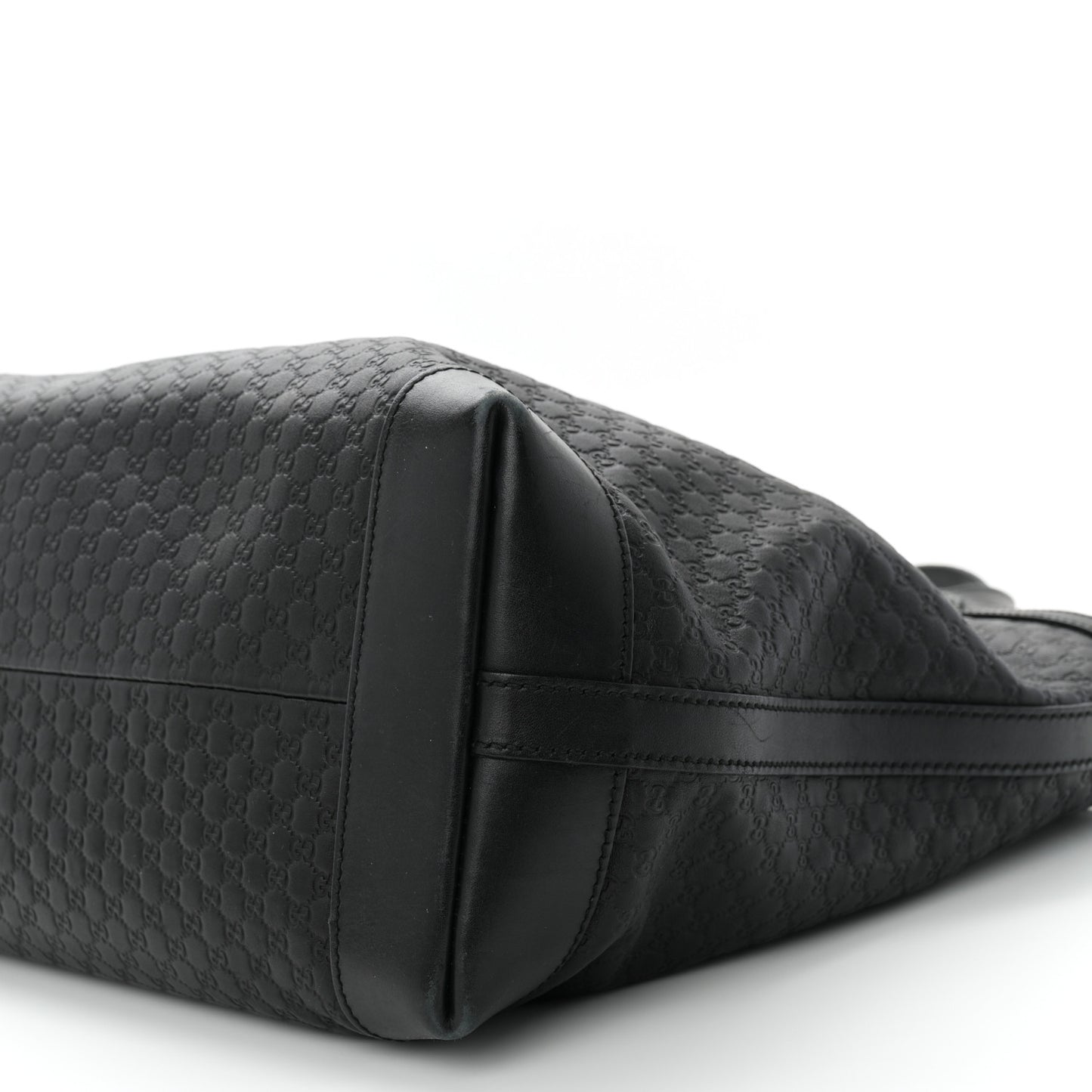 Microguccissima Medium Craft Tote Black