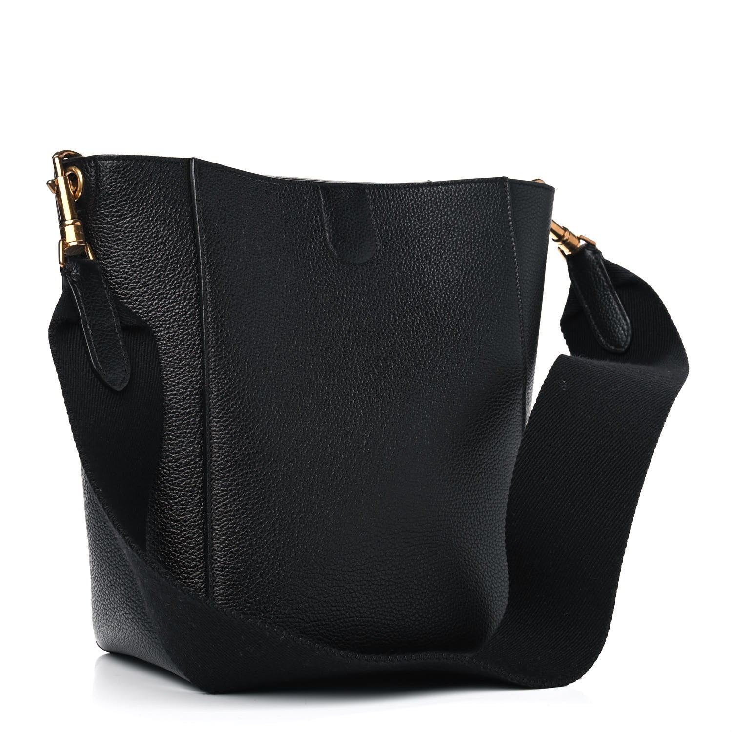 Celine Soft Grained Calfskin Small Sangle Bucket Bag Black 2 of 4