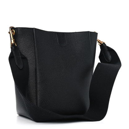 Celine Soft Grained Calfskin Small Sangle Bucket Bag Black 2 of 4