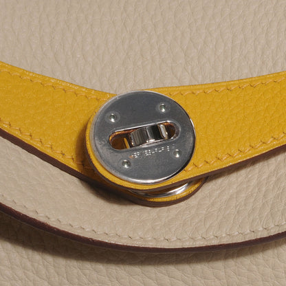 Hermes Taurillon Clemence Lindy 30 Parchemin and Soleil 5 of 7