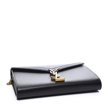 Saint Laurent Grain De Poudre Monogram Cassandra Chain Wallet Black Rouge Legion 3 of 12