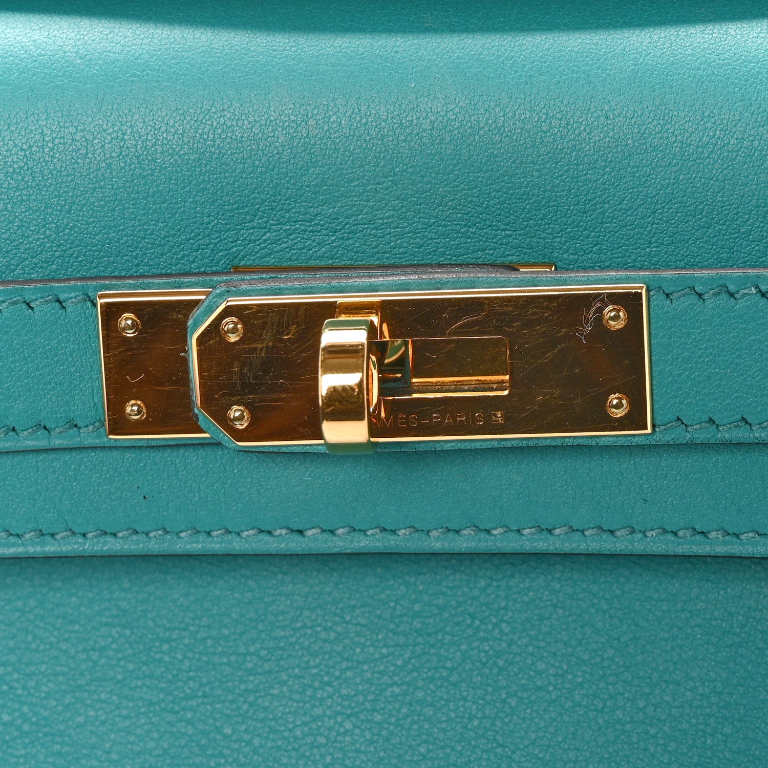 Hermes Swift Kelly Cut Clutch Pochette Vert Verone 8 of 10