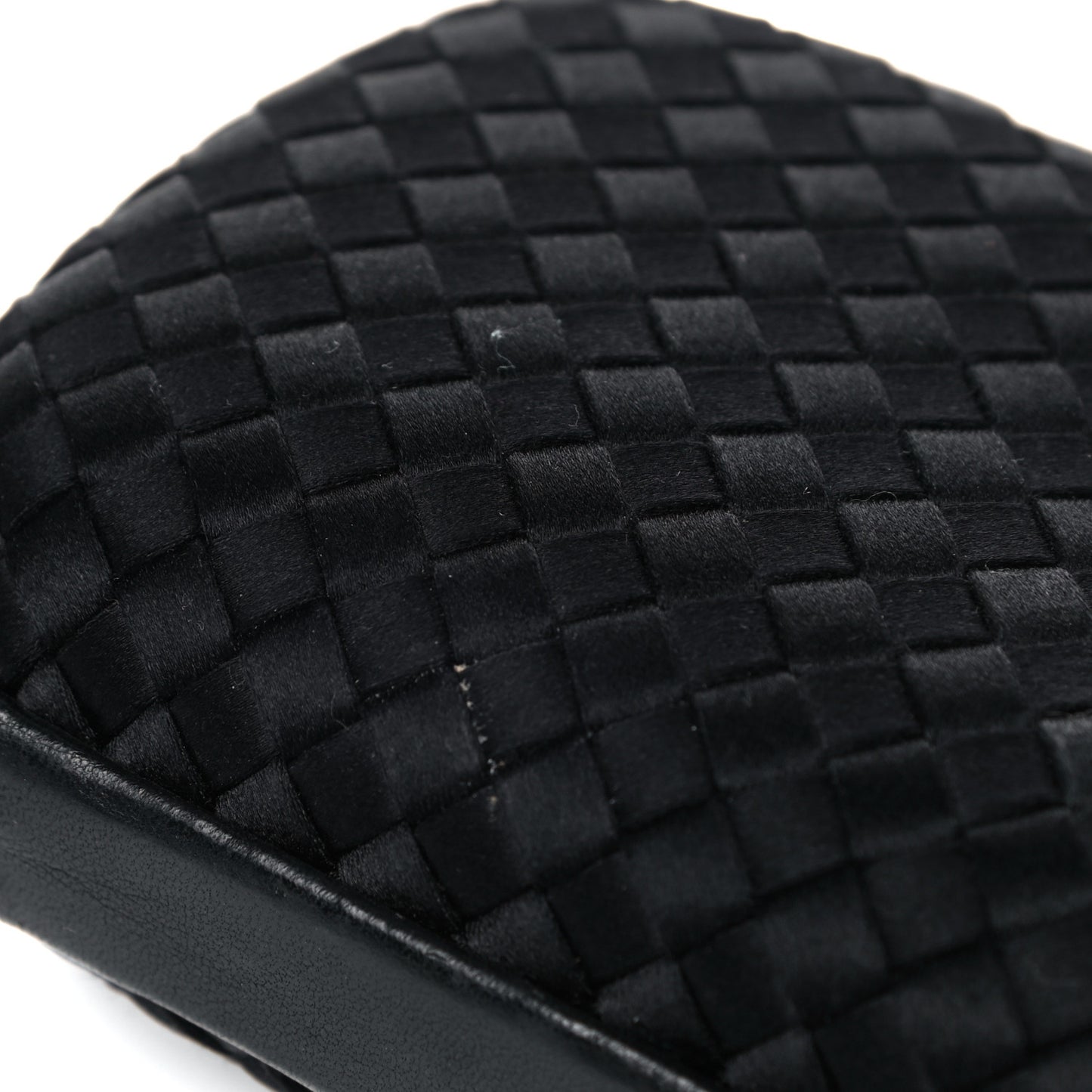 Satin Intreccio Impero Knot Clutch Black