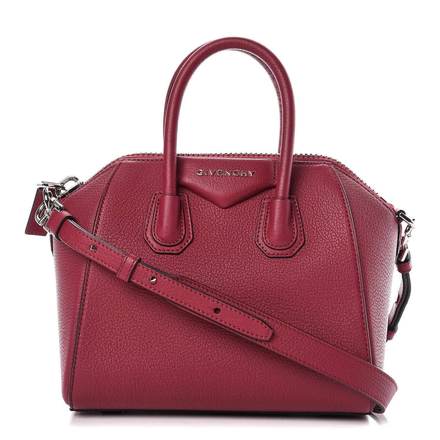 Sugar Goatskin Mini Antigona Fig Pink