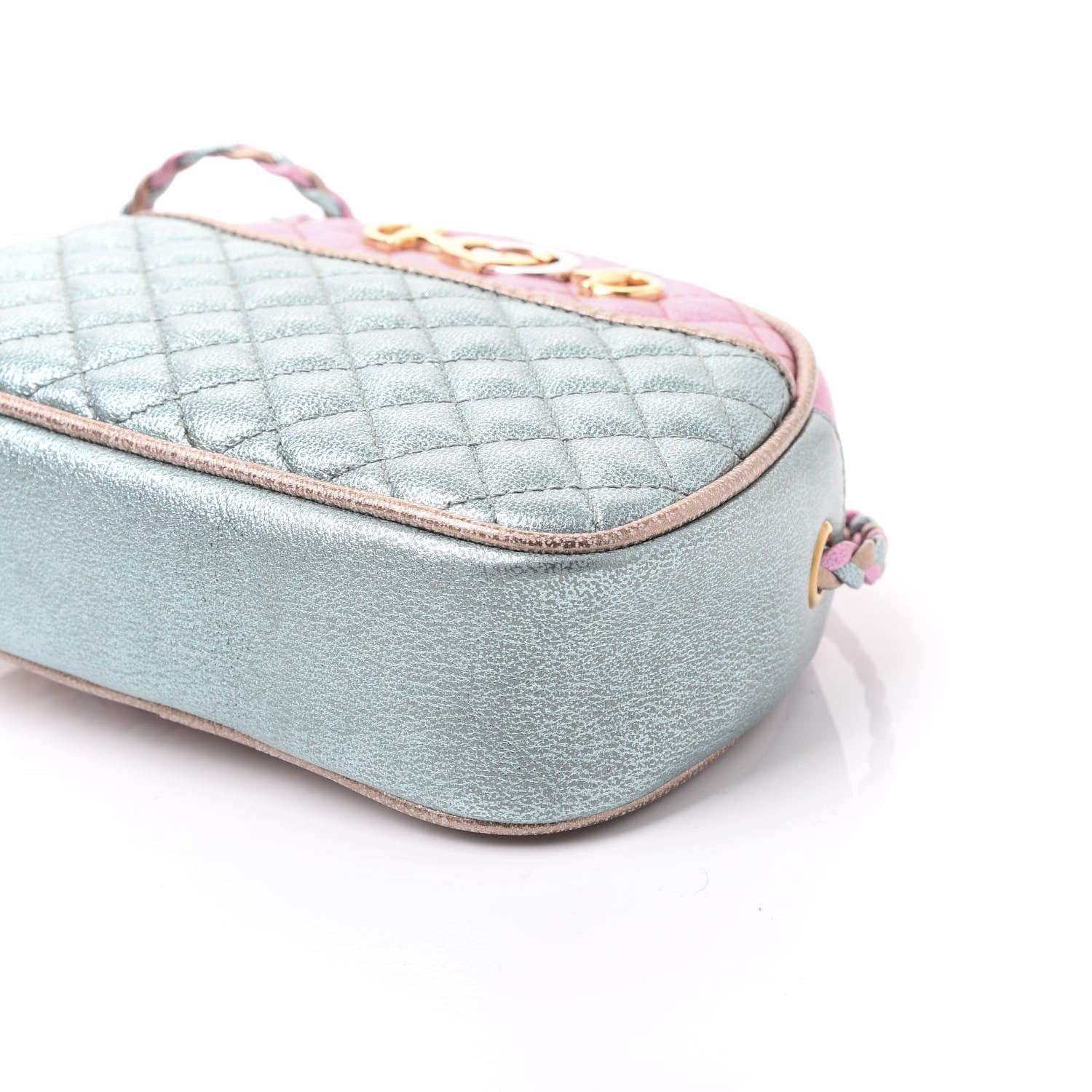 Gucci Laminated Nappa Trapuntata Mini Zumi Dome Shoulder Bag Rosa Lago Rame 9 of 9