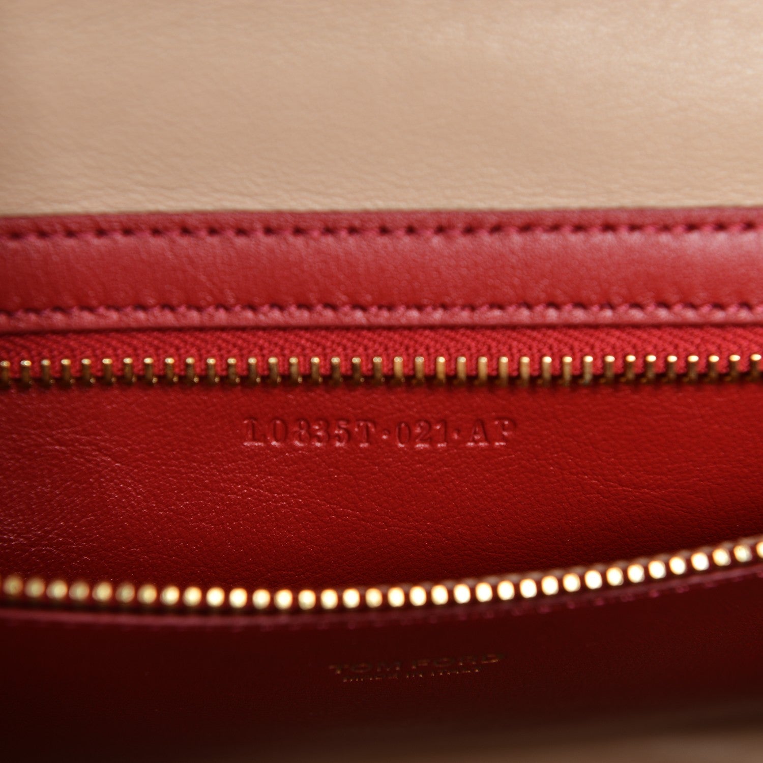 Tom Ford Calfskin Medium India Satchel Red 7 of 7