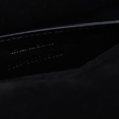 Saint Laurent Metallic Calfskin Classic Monogram Cassandre Clutch Argento 10 of 16