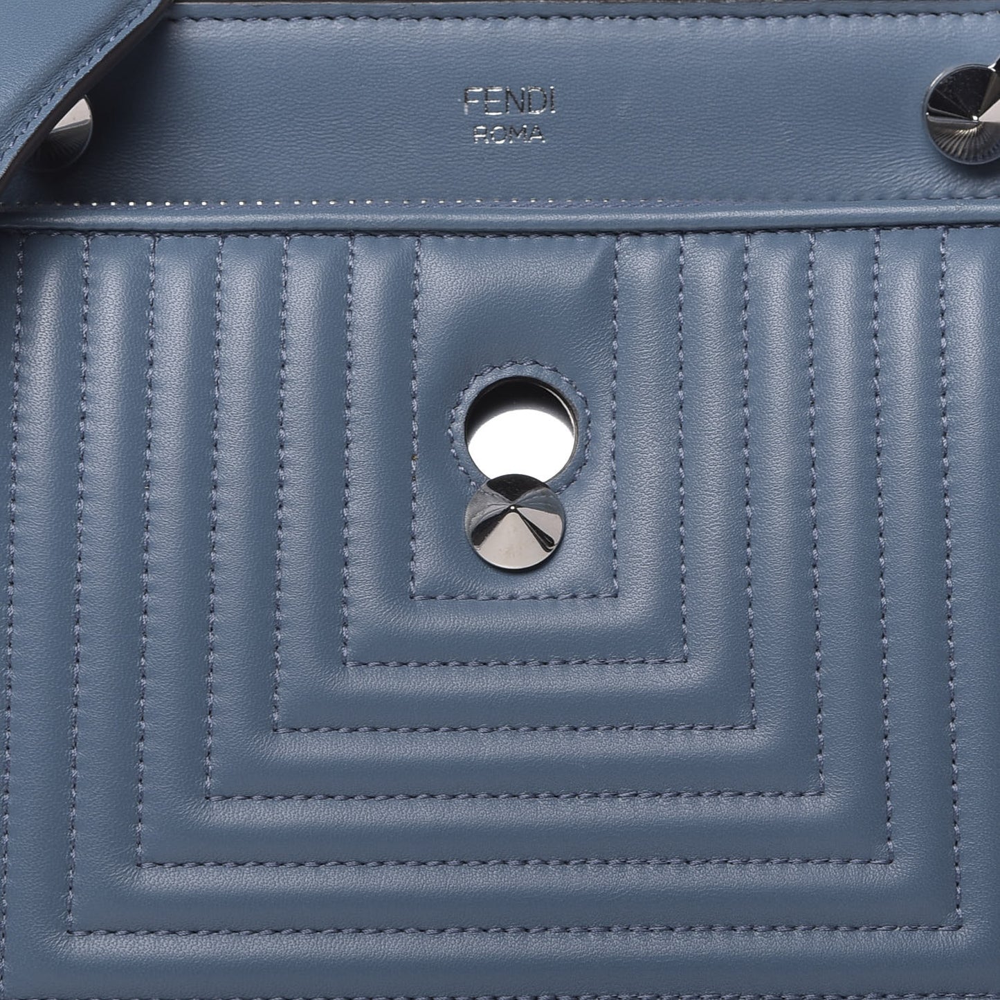 Shiny Nappa Trapuntata Small DotCom Click Top Handle Chain Satchel Blue