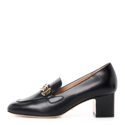 Gucci Malaga Kid Zumi Mid Heel Loafers 36.5 Black 1 of 9