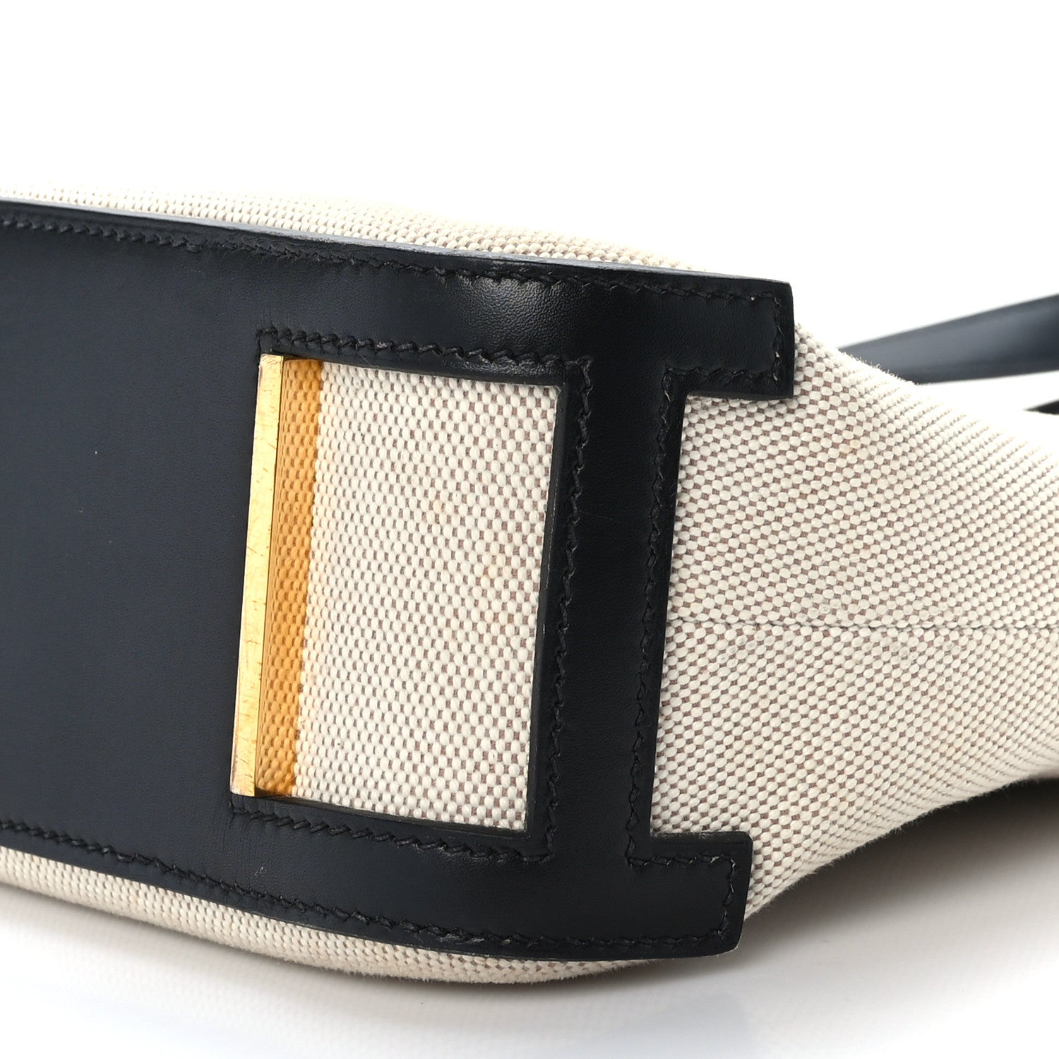 Hermes Canvas Escapade Tote Natural Black 8 of 8