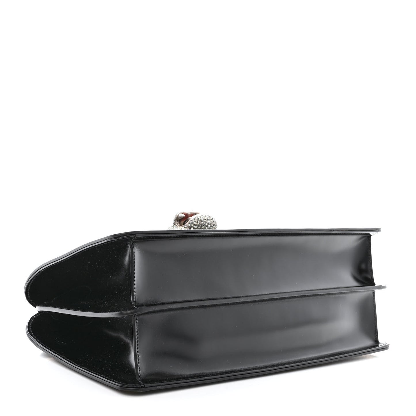 Calfskin Bamboo Medium Thiara Top Handle Bag Black