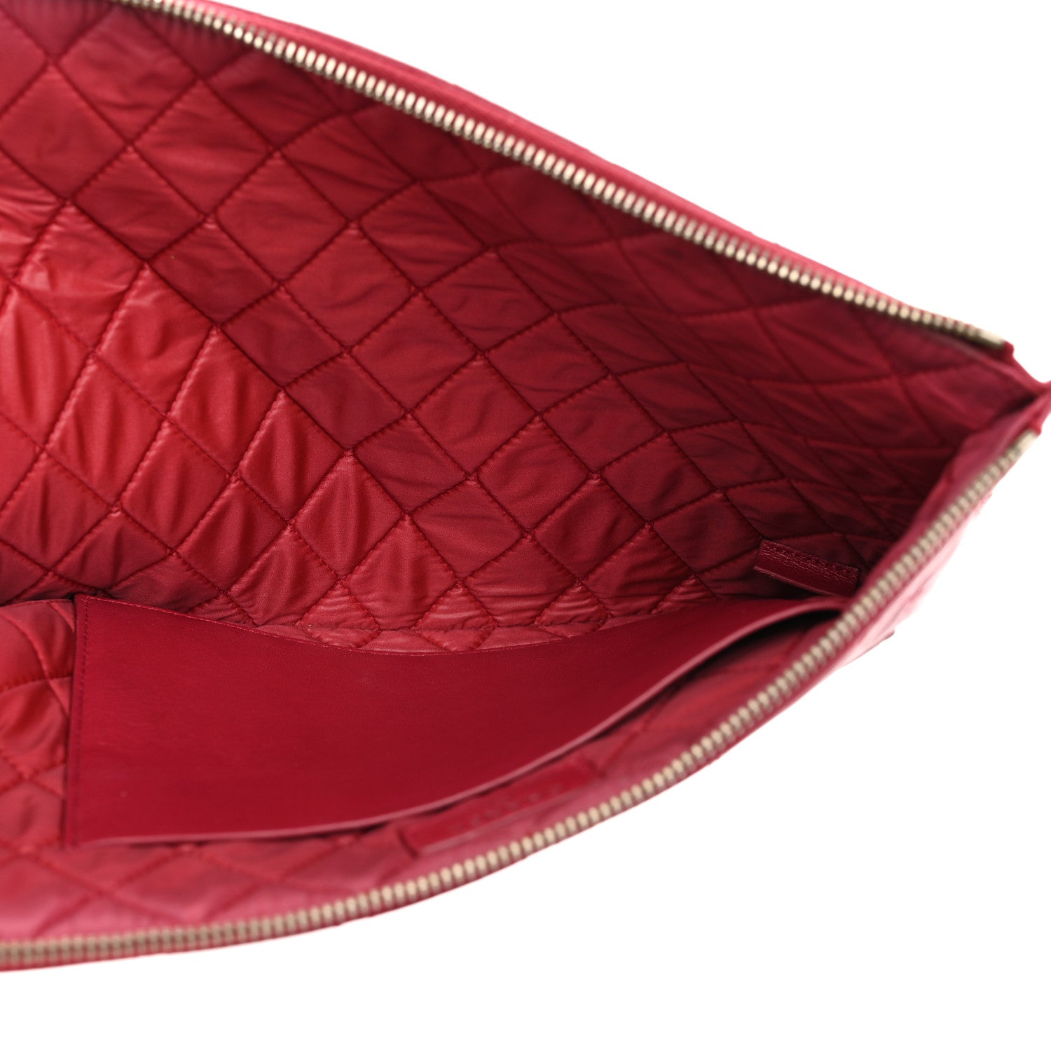 Chanel Calfskin Quilted Medium Slide Pouch Red 5 of 8