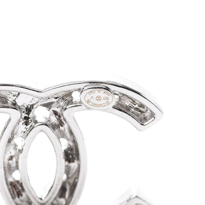 Chanel Crystal CC Starfall Earrings Silver 4 of 5