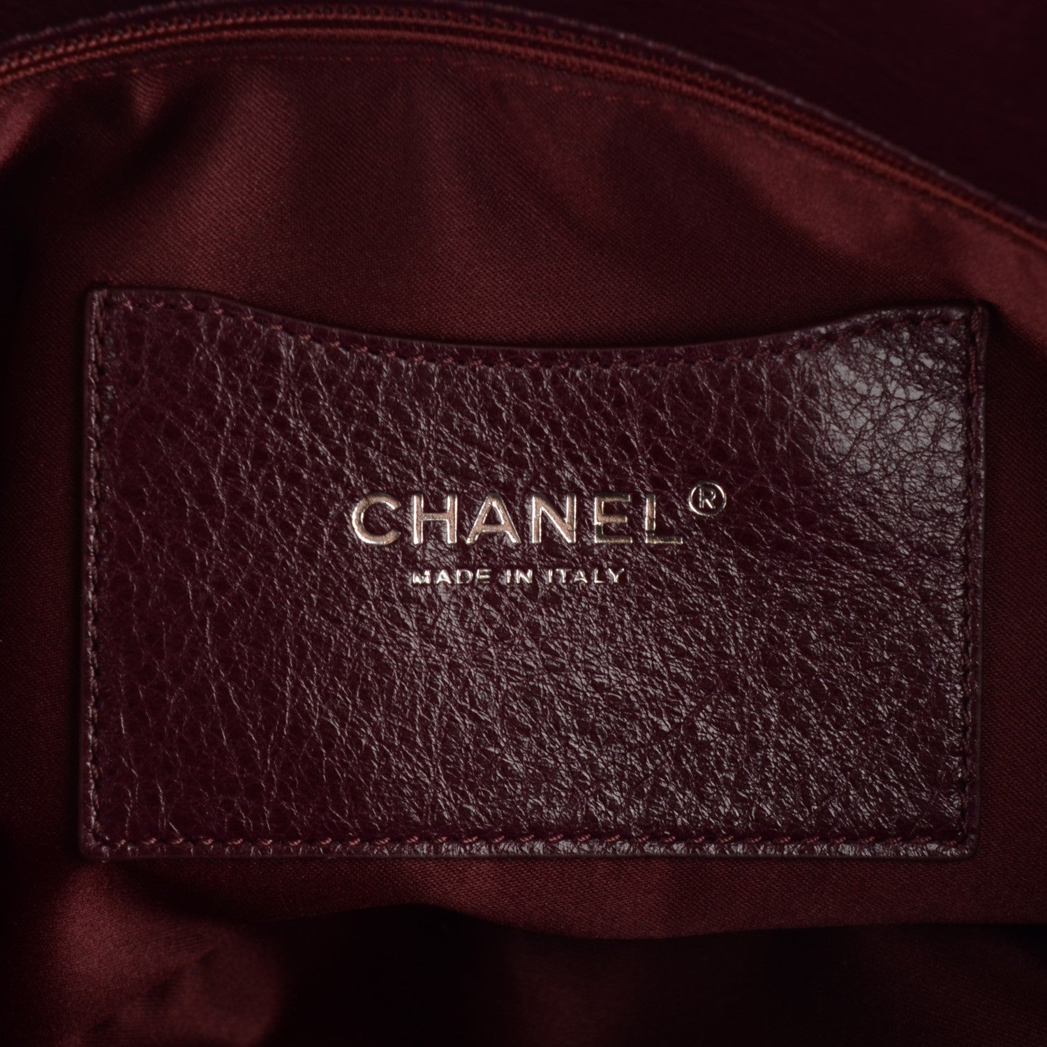 Chanel Glazed Calfskin On the Road Zip Tote Plum 6 of 7