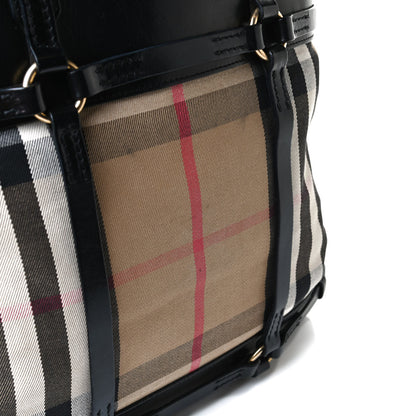 Burberry House Check Bridle Calfskin Tote Black 9 of 24