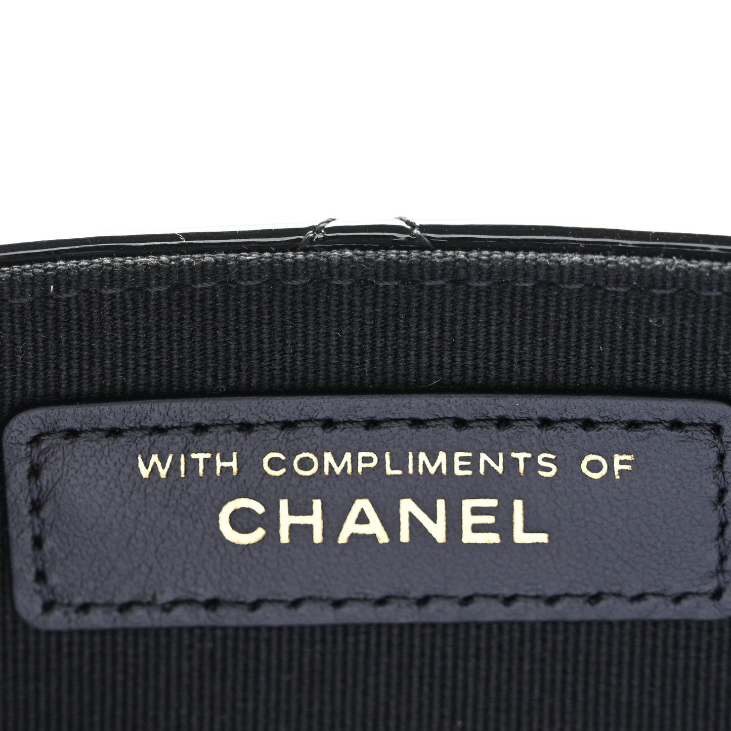 Patent Calfskin Quilted Mini Flap Black
