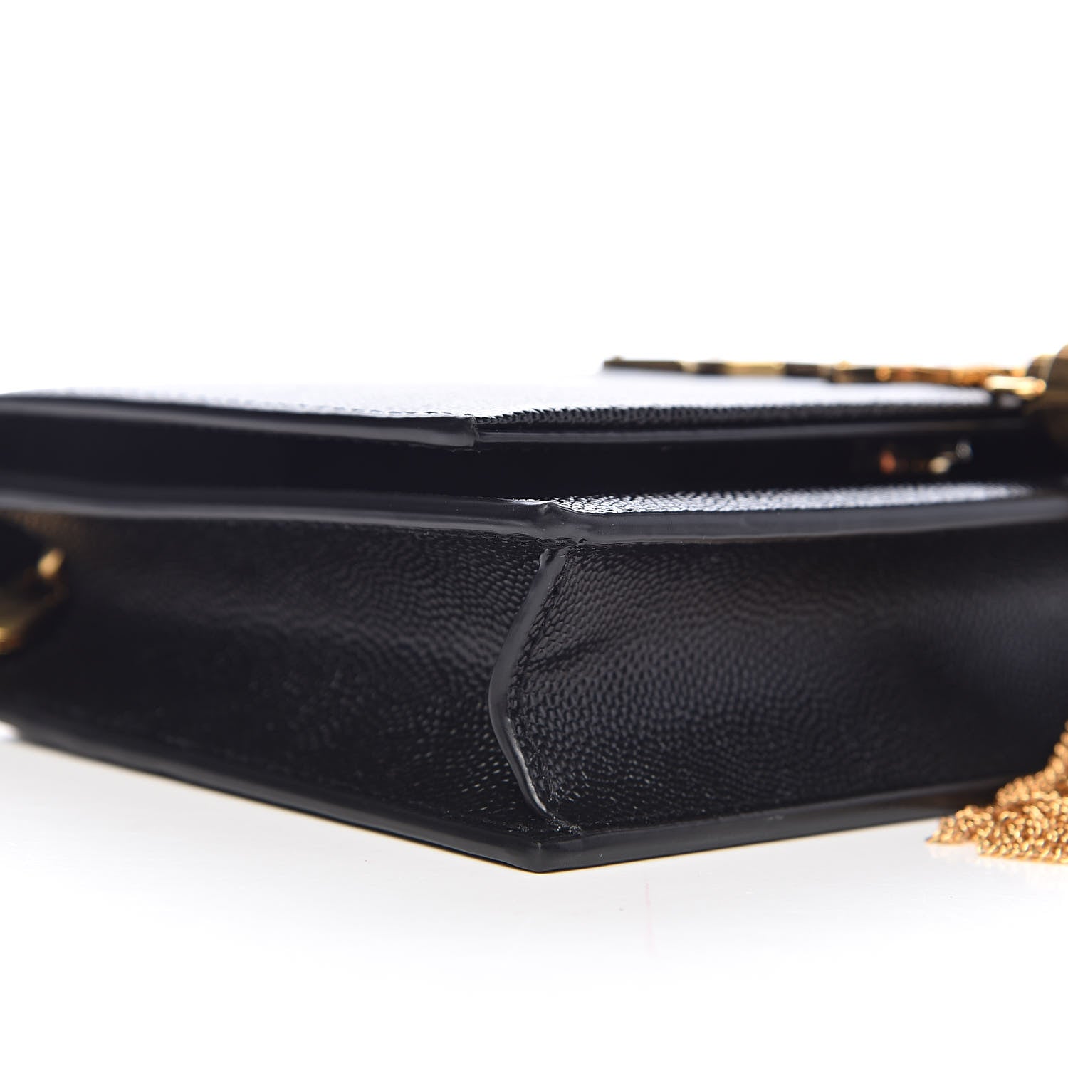 Saint Laurent Grain De Poudre Classic Monogram Kate Tassel Chain Wallet Black 7 of 9