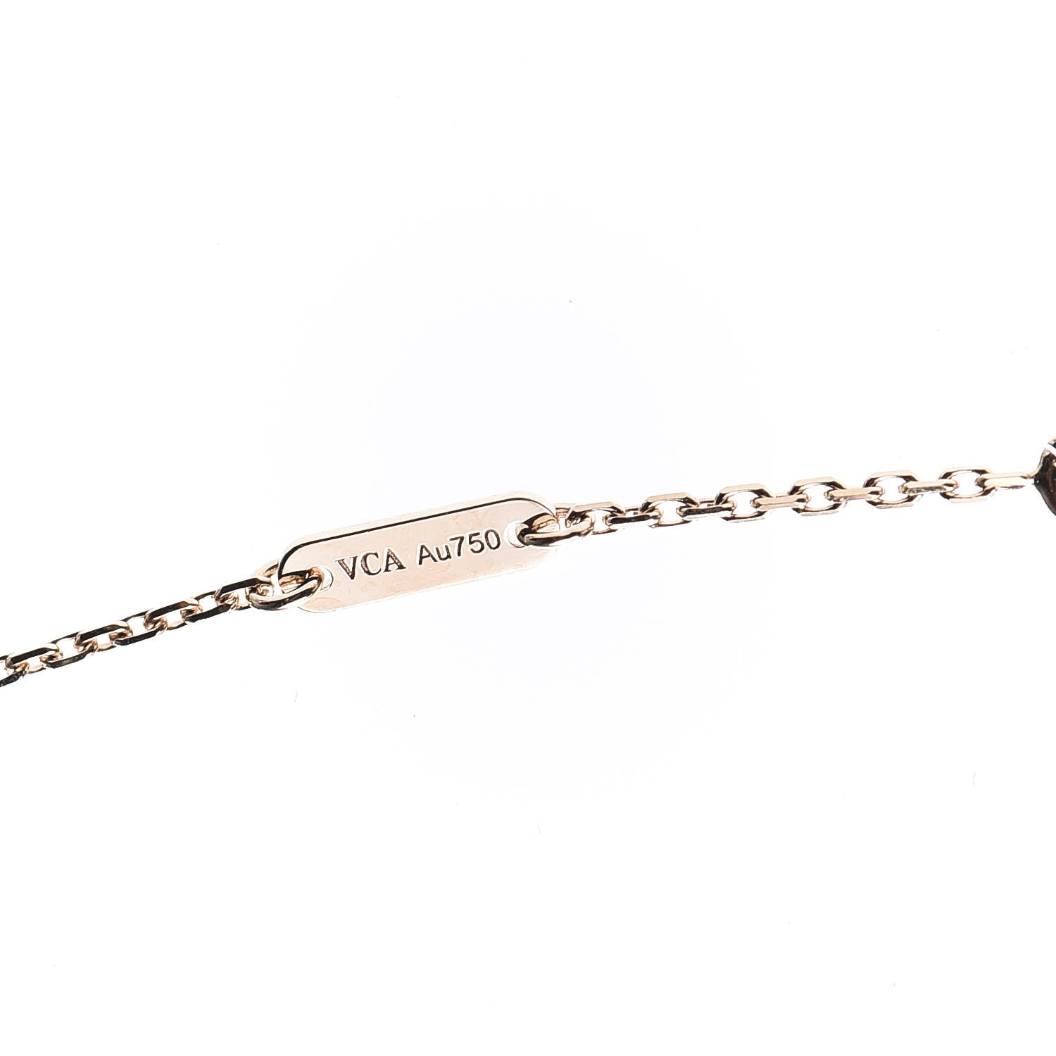 Van Cleef & Arpels 18K Rose Gold Carnelian Sweet Alhambra Pendant Necklace 6 of 7