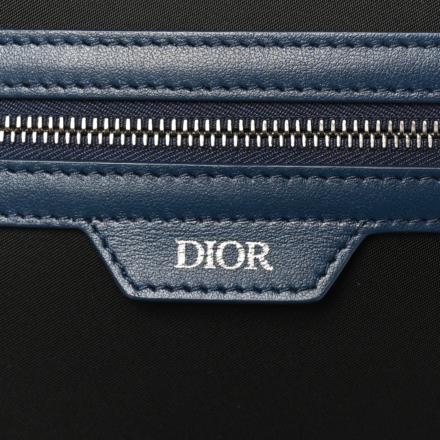 Calfskin Perforated Oblique Galaxy Marsupio World Tour Pelle Sling Navy Blue